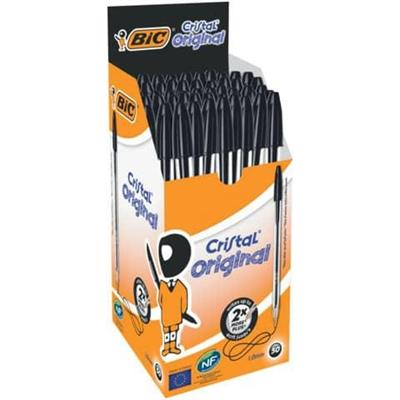 SCATOLA 50 PENNE BIC CRISTAL NERA 8373639