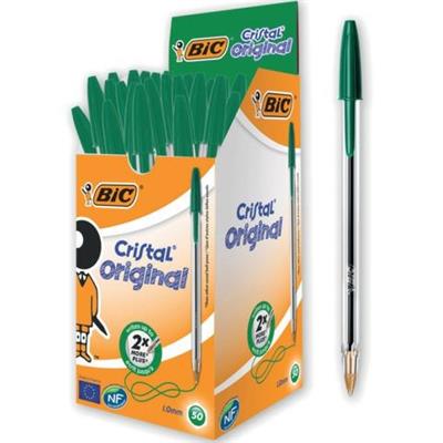 SCATOLA 50 PENNE BIC CRISTAL VERDE 8373629